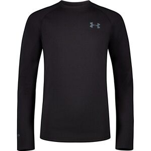 Under Armour Boys' ColdGear Base 2.0 long-sleeve crew shirt black XS